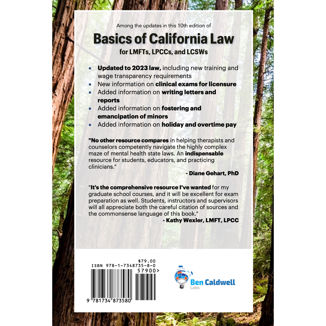 120-day rental - Basics of California Law for LMFTs, LPCCs, and LCSWs, 10th ed digital
